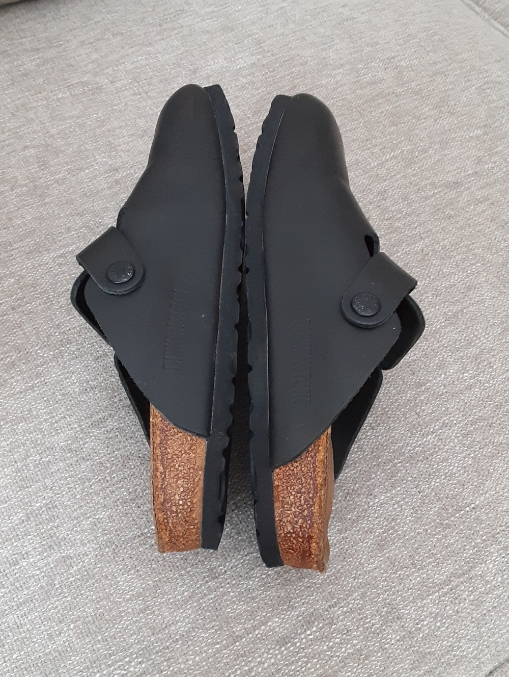 Birkenstock Black Leather Clog with Buckle Detail - Picture 7 of 9